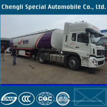 Semi remorque de camion de réservoir de transport de carburant d&#39;essence diesel en aluminium